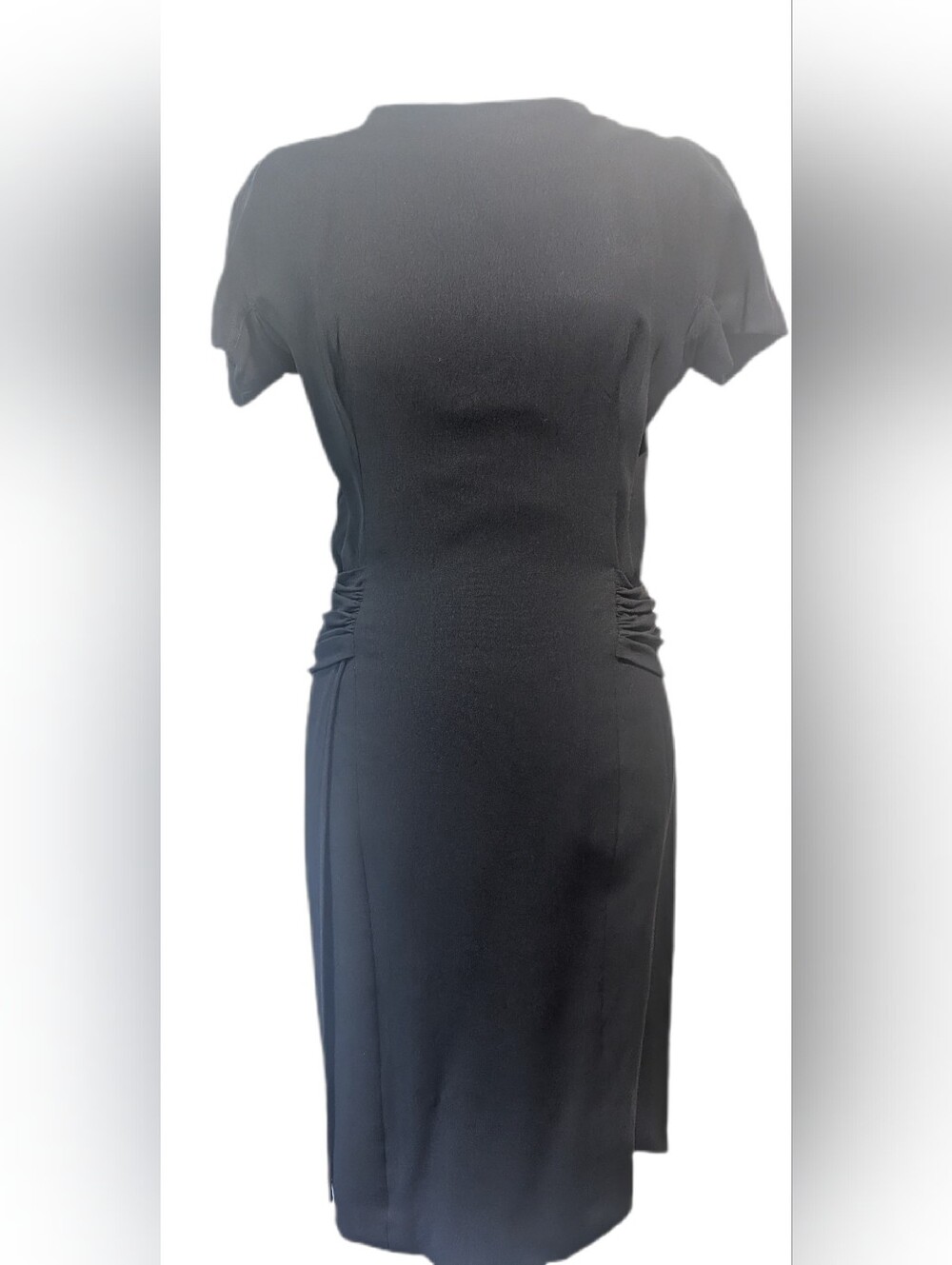 Vintage 1960s Knee Length LBD With Stunning Tailored Details Back Detail -S/4-6-
